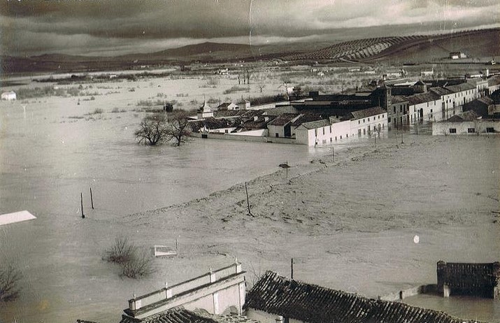 Las históricas inundaciones del Guadajoz en Castro del Río (Córdoba)